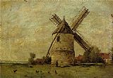 Paul Desire Trouillebert Paysage avec un moulin painting
